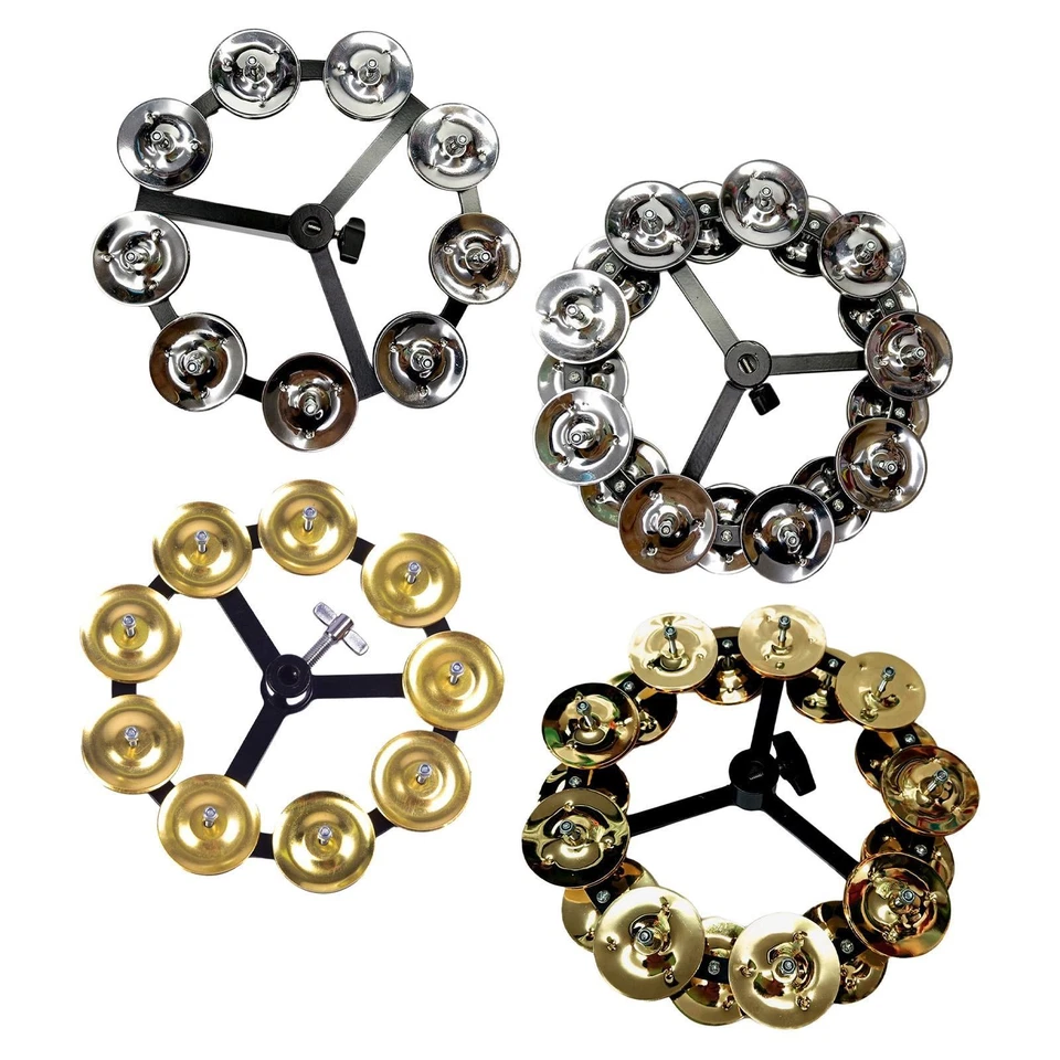 Trommelbecken Hi Hat Tamburin Edelstahl Schlaginstrument Schlaginstrumente für - Image 1 of 1