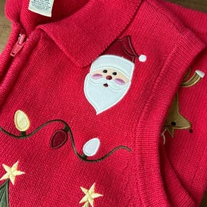 Bechamel Christmas Vest Womens Medium Santa Reindeer Ugly Holiday Sweater - Picture 1 of 5