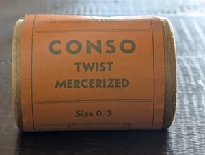 Vintage CONSO Mercerized Twist Cord Thread – Size 0/3 – 2 oz – Upholstery / Trim - Picture 1 of 5