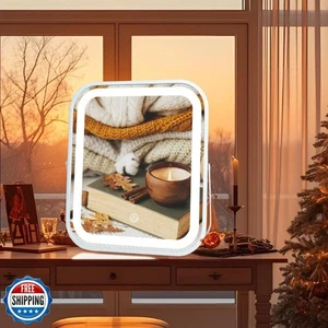 Espejo de Maquillaje LED LAKFUES 8x10 Recargable con 3 Ajustes de Color, Contorno Táctil - Imagen 1 de 5