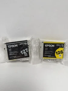 Cartucho de tinta original Epson 127 negro y 126 amarillo NX625 WF7010 WF7510 WF7520 - Imagen 1 de 2