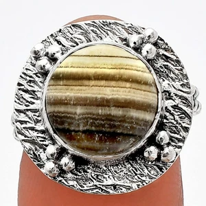 Natürlicher Prärie Achat 925 Sterling Silber Ring Gr.7 Schmuck R-1722 - Bild 1 von 5