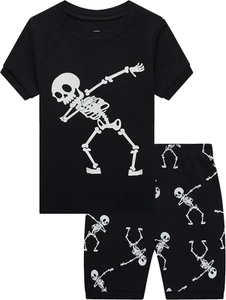 Boys Short Sleeve Pajamas Kids Summer Pjs Children Pajamas - Picture 1 of 12