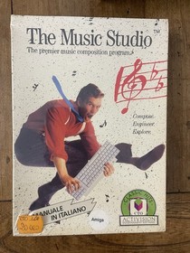 The Music Studio Amiga Pc Big Box IBM Commodore Sealed New Old School Gaming ITA