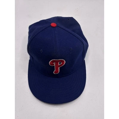 Vintage Philadelphia Phillies MLB Baseball Cap New Era 5950 Pro Model Blue 7 1/2 - Image 1 of 4