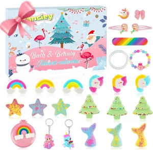 Calendario Avvento Bambini 2025, Unicorno Stella Calendario Bombe Da Bagno Sorpr - Foto 1 di 12