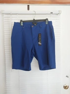 Body By Us , SIZE 2X Women's BLUE / SURF THE WEB COLOR  Stretch SHORTS - Picture 1 of 7