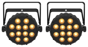 (2) Chauvet DJ SLIMPAR Q12 BT ILS Wireless Par Wash Up-Lights w/ Bluetooth - Picture 1 of 12
