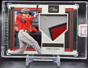 2022 Panini Three and Two Rookie Jerseys Emerald Jarren Duran /5 Jersey Patch RC - Picture 1 of 2