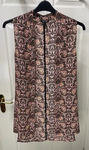 TopShop Women’s Pink Floral Print Sleeveless Kimono - UK Size 6 BNWOT - Picture 1 of 15