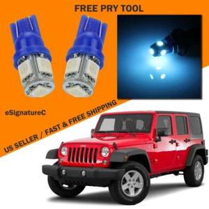 10 x ICE BLUE LED Interior Light Package For 2007 - 2018 Jeep Wrangler + TOOL - Picture 1 of 6