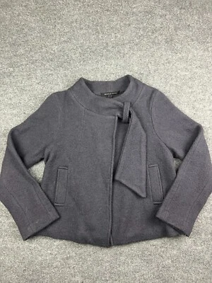 Suéter de lana Michelle Nicole para mujer grande púrpura chaqueta a presión bolsillos Foto 1 de 4