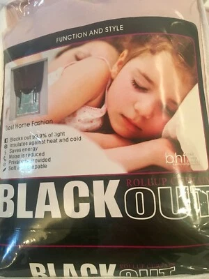 Black out 窗帘, 柔软, 阻挡 99.9% 光, 卷帘式, 淡紫色 粉红色  — 第 1/2 张图片