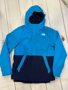 THE NORTH FACE BOY'S GIRL’S YOUTH HYVENT 3 in 1 JACKET COAT Size L 14/16 Blue - Picture 1 of 7