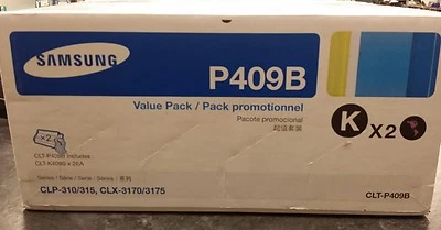 Samsung CLT-P409B Includes 2 each CLT-K409S for CLP-310/315 CLX-3170/3175 - Image 1 of 2