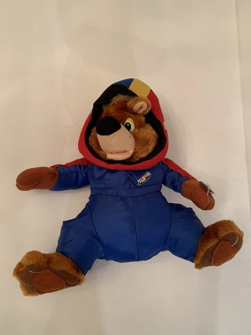 Nanco Vintage NASCAR Race Brown Bear Mascot 9" Plush Stuffed Animal Toy 1997 Cover