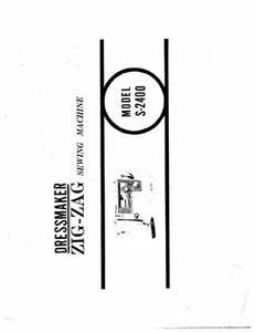 White WS2400-Dressmaker Sewing Machine/Embroidery/Serger Owners Manual Reprint - Picture 1 of 1