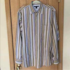 Banana Republic Shirt mit Knopfleiste Lg gestreift - Bild 1 von 4