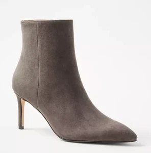NEW ANN TAYLOR STRAIGHT STILETTO HEEL SUEDE BOOTIES BOOTS SZ 6 - Picture 1 of 4