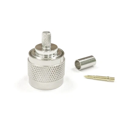 1PC N type male plug RF coaxial connector for RG58 LMR195 cable NEW straight - Image 1 of 4