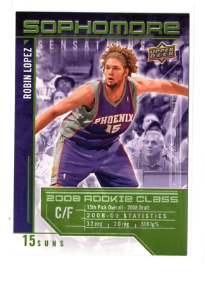 2009-10 Upper Deck Sophomore Sensations Robin Lopez #SS-RL - Phoenix Suns NBA NM - Image 1 of 2