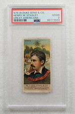 Rare 1888 HENRY M. STANLEY N76 W. Duke Sons & Co Great Americans PSA 2