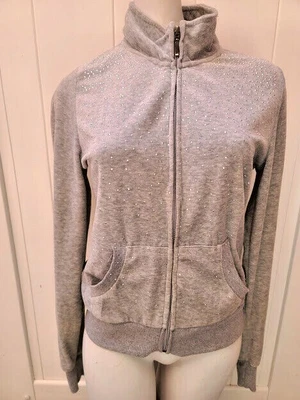 Chaqueta para mujer Romeo & Juliet Couture gris polar brillante MEDIANA USADA Foto 1 de 4