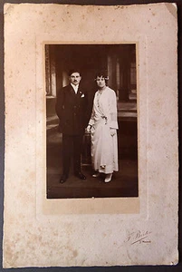 Foto Antigua CDV Despacho Retrato Pareja Boda San Nazaire F. Bertin An.20 - Imagen 1 de 1