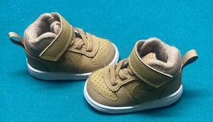 Nike Court Borough Wheat Mid Toddler Shoes Size 3 870027-701 Excellent Condition - Picture 1 of 6