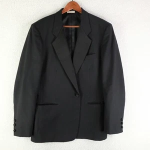 Yves Saint Laurant Tuxedo Jacket Mens 42R Black Formal Black Tie Wool Classic - Picture 1 of 16