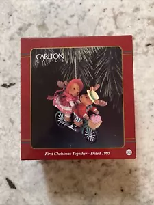 Carlton Cards Heirloom Christmas Ornament - FIRST CHRISTMAS TOGETHER- Dated 1995 - Picture 1 of 8