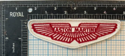 VINTAGE ASTON MARTIN WINGS LOGO AUTOMOBILE CAR SOUVENIR 4.75" SEW ON PATCH CREST - Image 1 of 2
