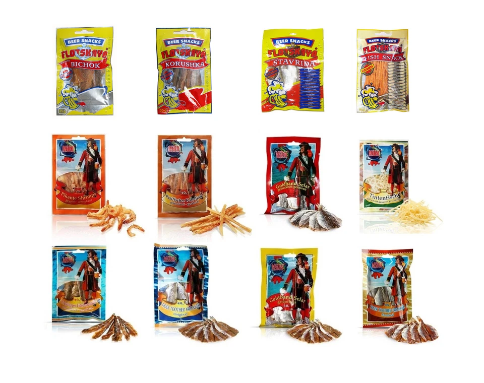 Trockenfisch Mix, Fisch Snack, getrocknet &  gesalzen 10 Stück, рыба - Bild 1 von 1