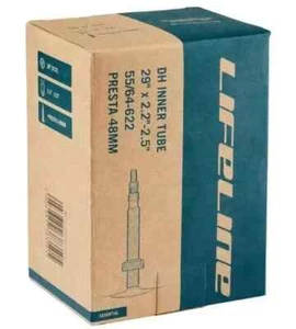 2 X LIFELINE DH INNER TUBE. 29" x 2.2"-2.5". 55/64-622. PRESTA 48MM. - Picture 1 of 1
