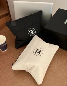 Chanel beauty gift Novelty makeup bag pouch clutch cosmetic 2set black white New - Picture 1 of 5
