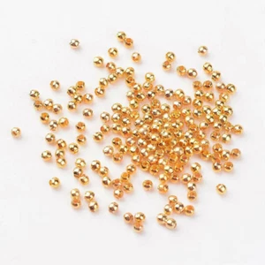 100pcs Gold Plated Spacer Beads 2//4mm Jewellery Making Findings  - Picture 1 of 2