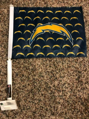 SAN DIEGO CHARGERS LOGO w/ BOLTS 11X14 CAR flag superior GENUINE NFL Lic us sold Cover