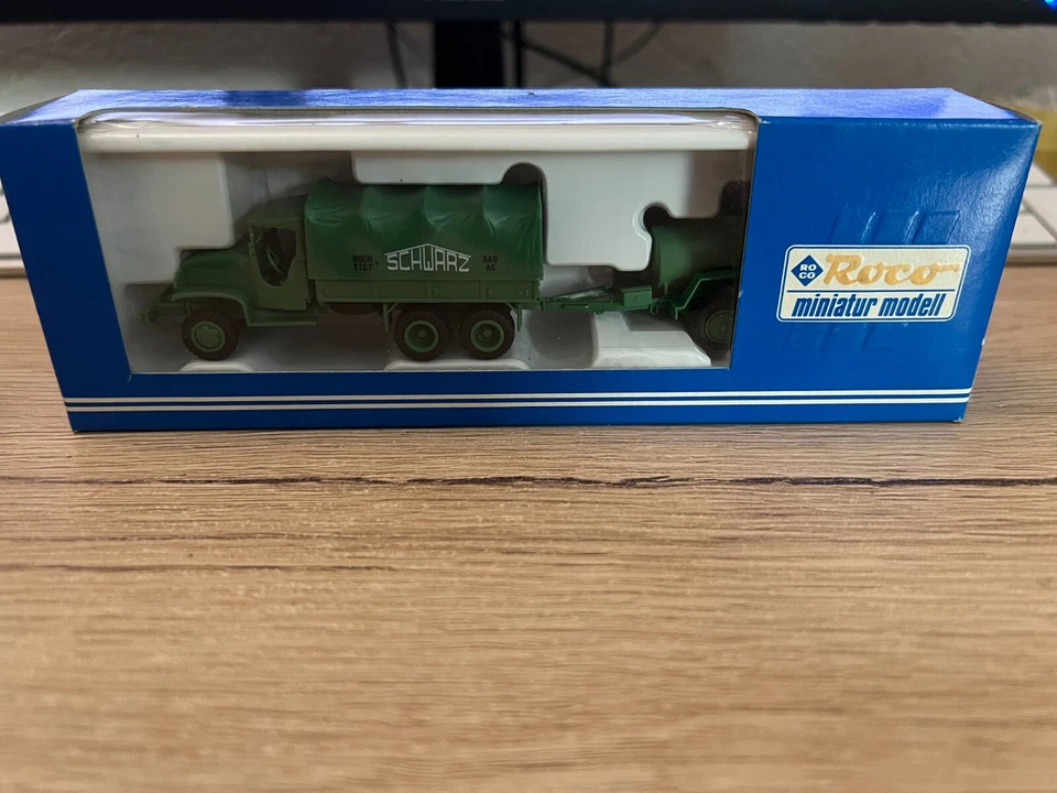 Roco 1675 Cckw + Rimorchio Nero Costruzione 1:87 IN Conf. Orig. Inutilizzati - Immagine 1 di 1