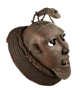 Mask Tikar Bronze - Cameroon - Art African - 222 - Picture 1 of 14