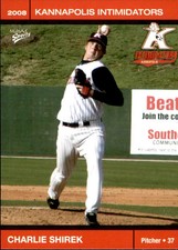 2008 Kannapolis Intimidators 2nd Half Multi-Ad #29 Charlie Shirek Minot ND Card