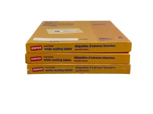 NEW LOT OF 6000 Staples 1” x 4” White Mailing Labels 18058 - Picture 1 of 4