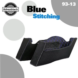 Advanblack Blue Stitch Saddlebag Liner Fits 93-13 OEM Factory Stock Saddlebag - Picture 1 of 13