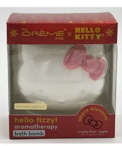 NEW LIMITED EDITION The Creme Shop HELLO KITTY Bath Bomb 3D Fizzy Apple Blossom - Picture 1 of 5
