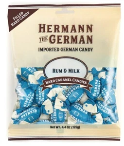 SALE Hermann the German RUM & MILK Filled Hard Caramel Candy Gift Bag - Picture 1 of 2