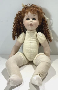 Bolsa de frijoles de porcelana bisque Terri Dehetre reproducción corporal muñeca calabaza - Imagen 1 de 11