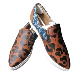 Coach WildBeast Nappa Scarpe Sneakers Slip-On Donna 6M Marrone/Nebbia (Turq) Q8807 - Foto 1 di 17