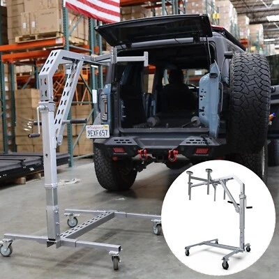 Herramienta elevadora móvil para automóvil Jeep Wrangler Ford Bronco techo rígido ajuste mejorado Foto 1 de 4