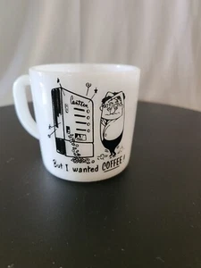 Wilbert Burial Vaults Vintage Coffee Mug 1960's But I Want COFFEE! Cartoon - Picture 1 of 6