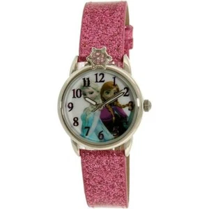 NIB DISNEY FROZEN PINK LEATHER ANALOG QUARTZ GIRLS WATCH BRAND NEW IN BOX - Picture 1 of 1