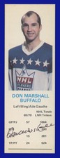 1970-71 Dad's Cookies Don Marshall Autograph Signed Buffalo Sabres